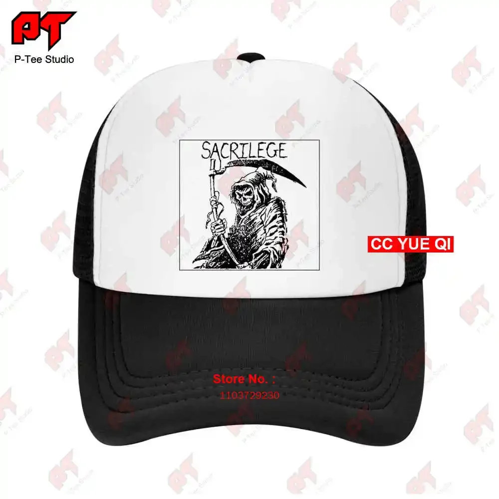 Sacrilege 'Grim Reaper' (Punk Inepsy Discharge Crass Varukeers Kbd ) Baseball Caps Truck Cap OY5W