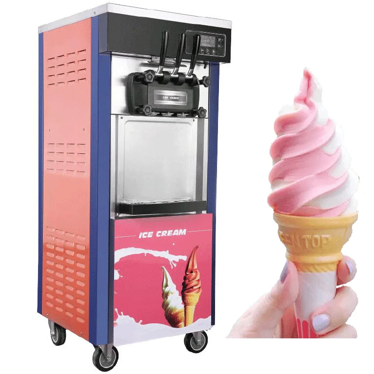 

Ice Cream Makers 3 Flavor Automatic Stainless Steel Icecream Making Commercial Soft Serve Ice Cream Machine For Business Prices