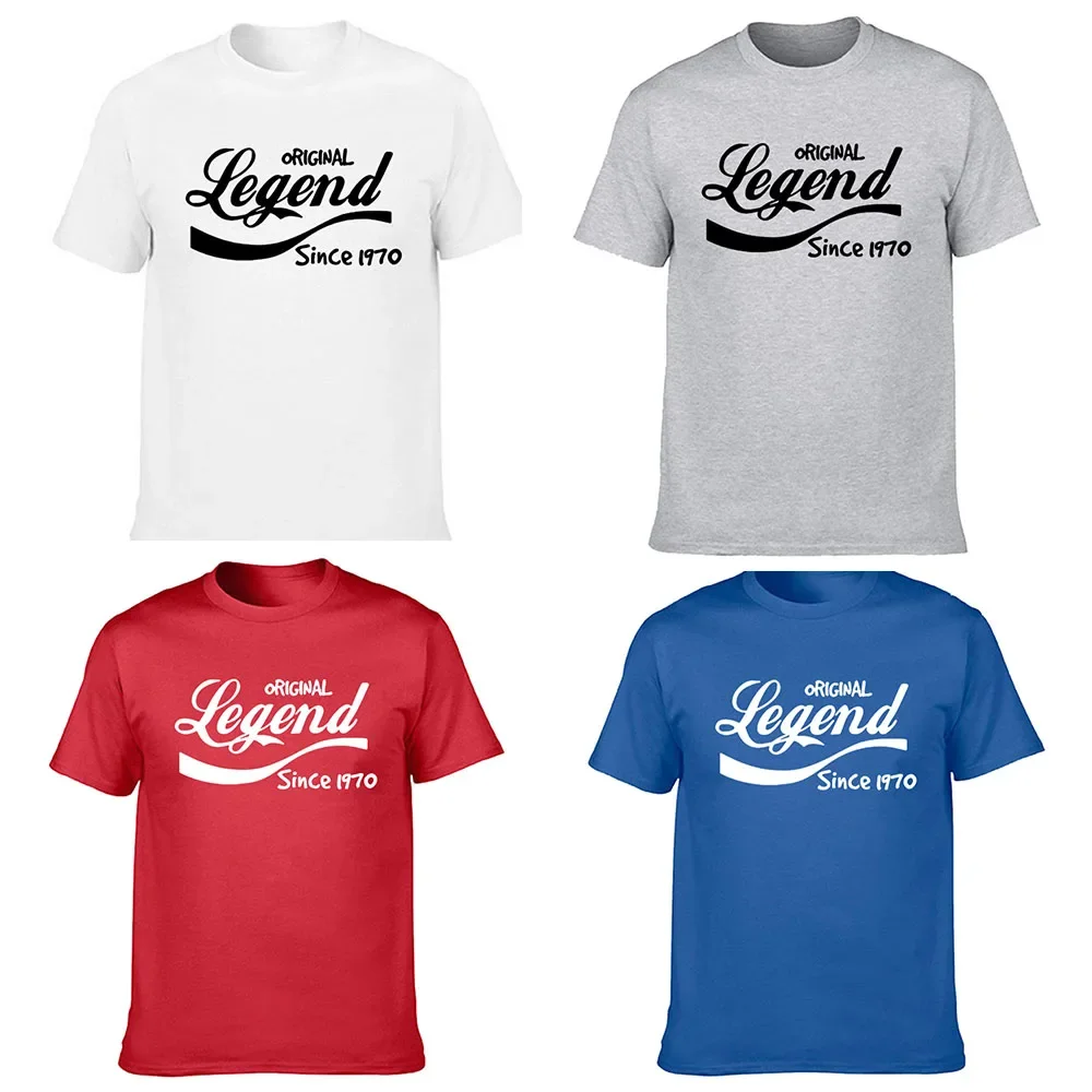 Fashion Legend Since 1970 T-Shirt Funny Birthday Gift Top Dad Husband Brother Cotton Tshirt Men Clothing Short Sleeve Tops Tees