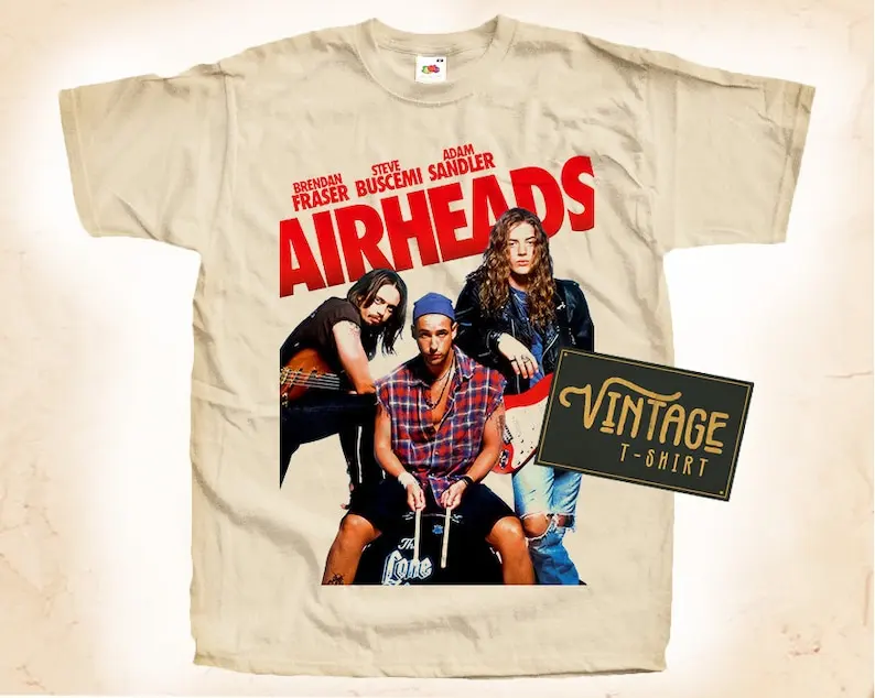 

Airheads V2 T shirt Tee Natural Vintage 100% Cotton Movie Poster All Sizes