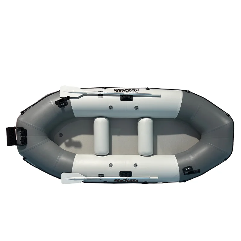 

REACH-SEA Quick Setup Airmat Drifting Inflatable Fishing Boat Inflatable PVC Boat Inflatable Boat for Lakes Rivers