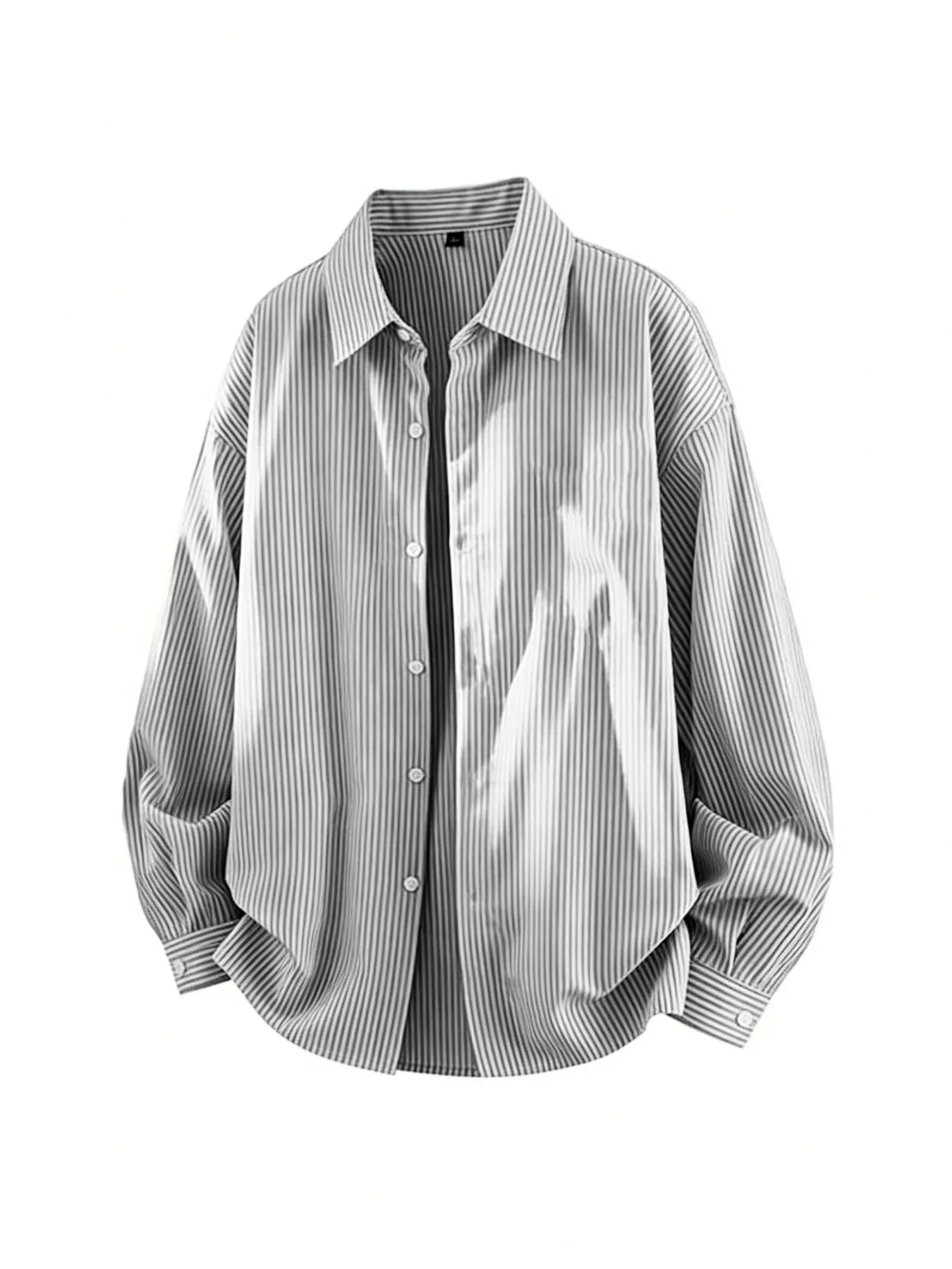 

Simple and fashionable versatile basic style spring and autumn new men's long-sleeve casual shirt with striped back print