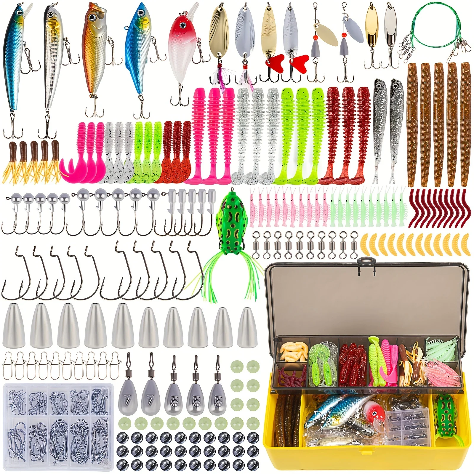 Spoil Your Catch: Fishing Lures, Tackle Box, Attractants for Bass, Trout, Salmon - Including Spoon Lures, Soft Plastic Worms, Cr