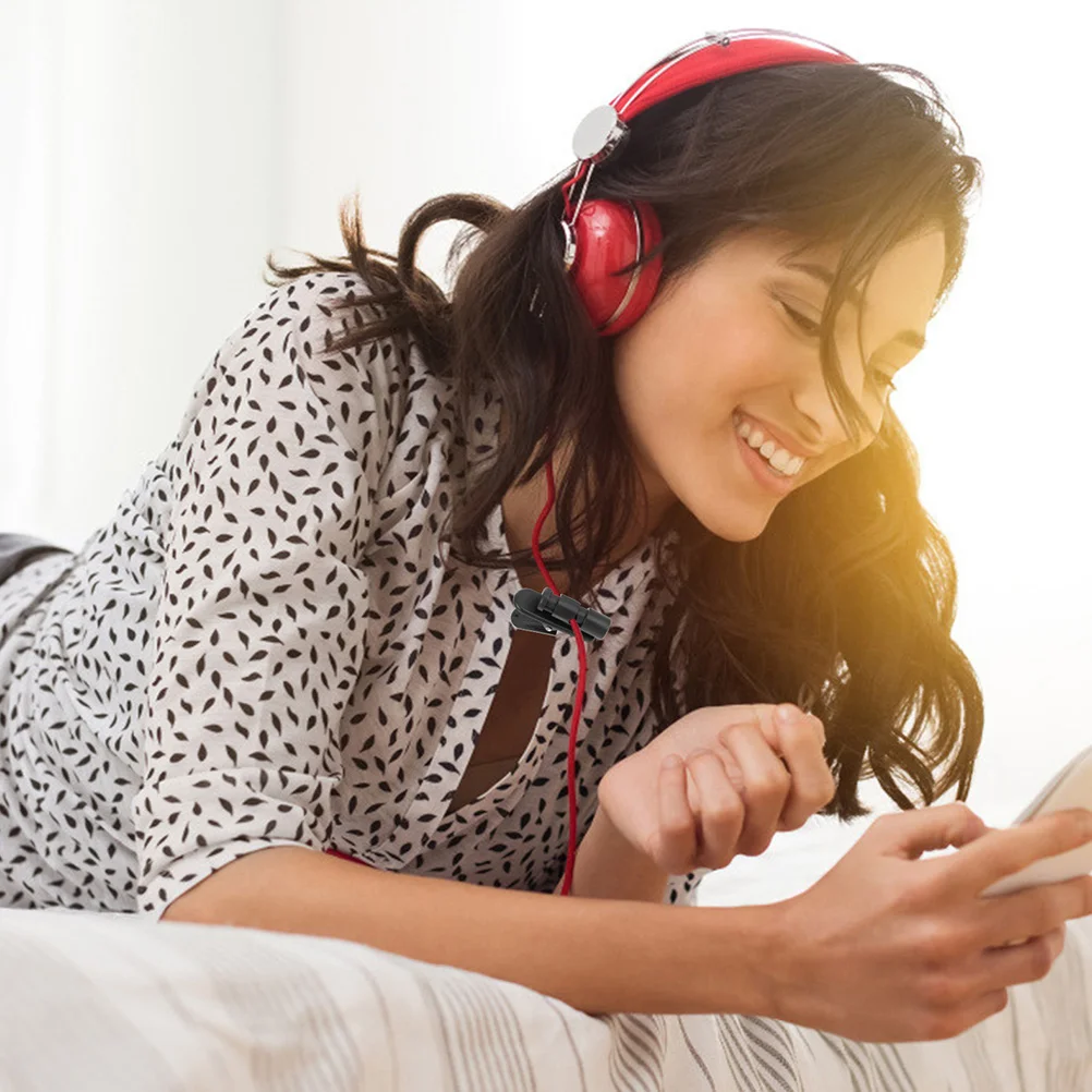 5Pcs Earphone Wire Clip Headphone Cord Holder Sturdy Cable Clamp Prevent Tangle Headset Cord Organizer Simple Mic Fixing Clip