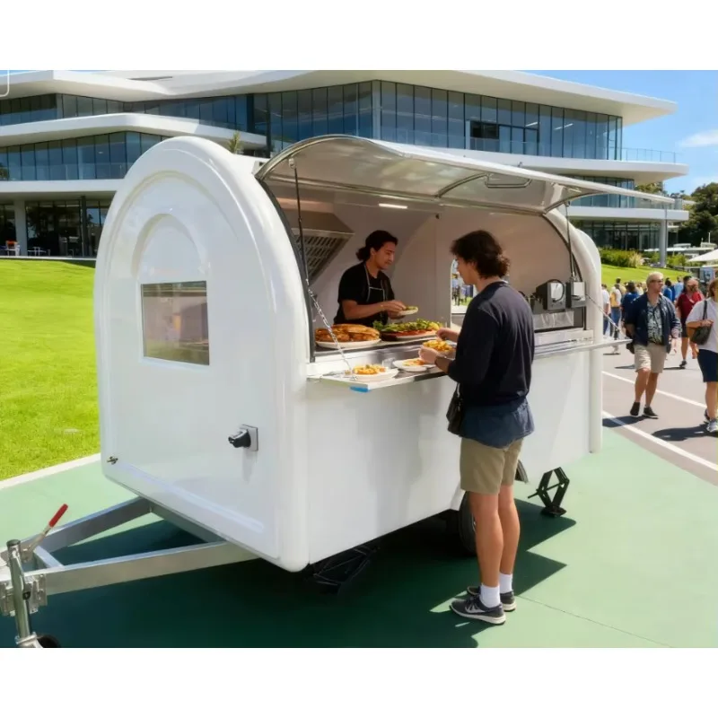 

Black Outdoor Beverage Bar Mobile Container Truck Food Trailer Mobile Small Food Truck with Full Kitchen