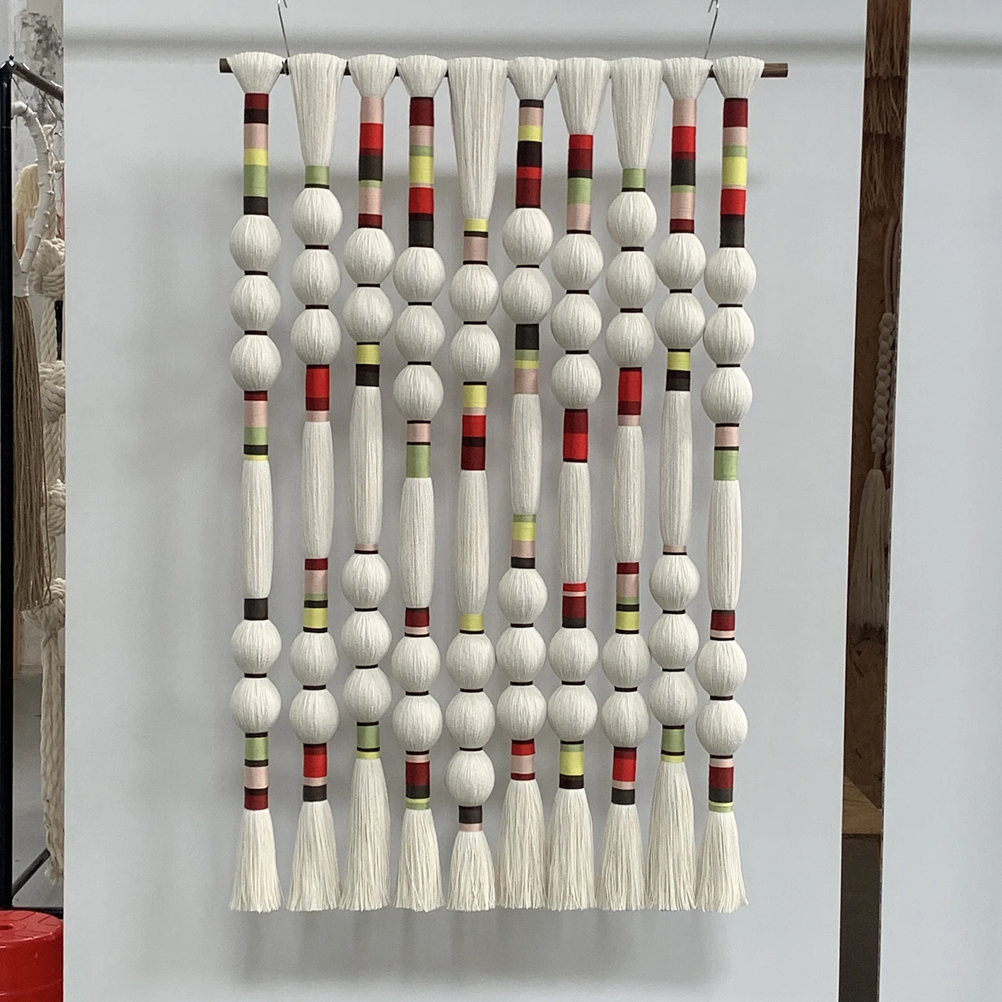 #￥Gisenu Art Deco Macrame Wall Hanging Polyester Material Vertical Pattern Irregular Shape Wedding Vacuum Cleaner Washable for