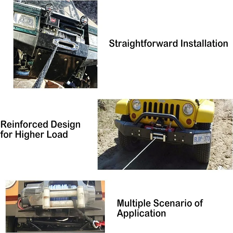 Off-road vehicle accessories Electric winch Wire rope guide rope frame 4 Roller guide rope frame Full specifications