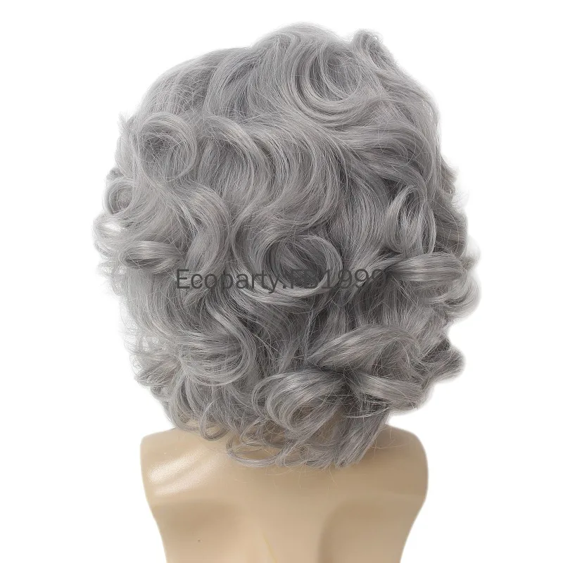 Nuovo set completo di parrucche per barba cosplay di Babbo Natale Set di parrucche ricce bianche grigie per Mr Babbo Natale Eygpt King Barba Set di costumi di Halloween