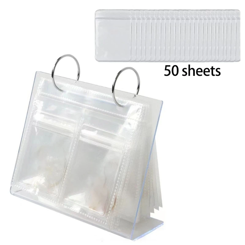 

Elegant Jewelry Display Case with Oxidation Proof Layers Earrings Necklaces Storage Bag Transparent