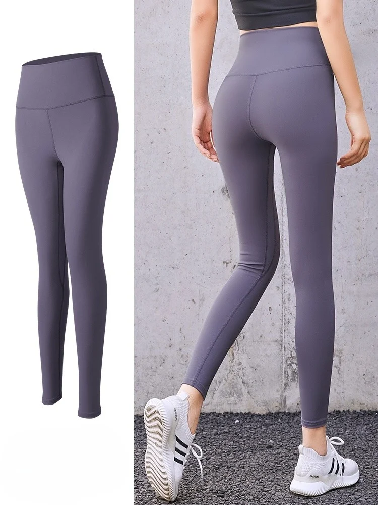 Yoga Pants Loose Woman Women Shape Outer Side Cut Anti Slip Bodybuilding Three Quarter Mid Calf Charcoal Fluff Lace Up Polar Ins