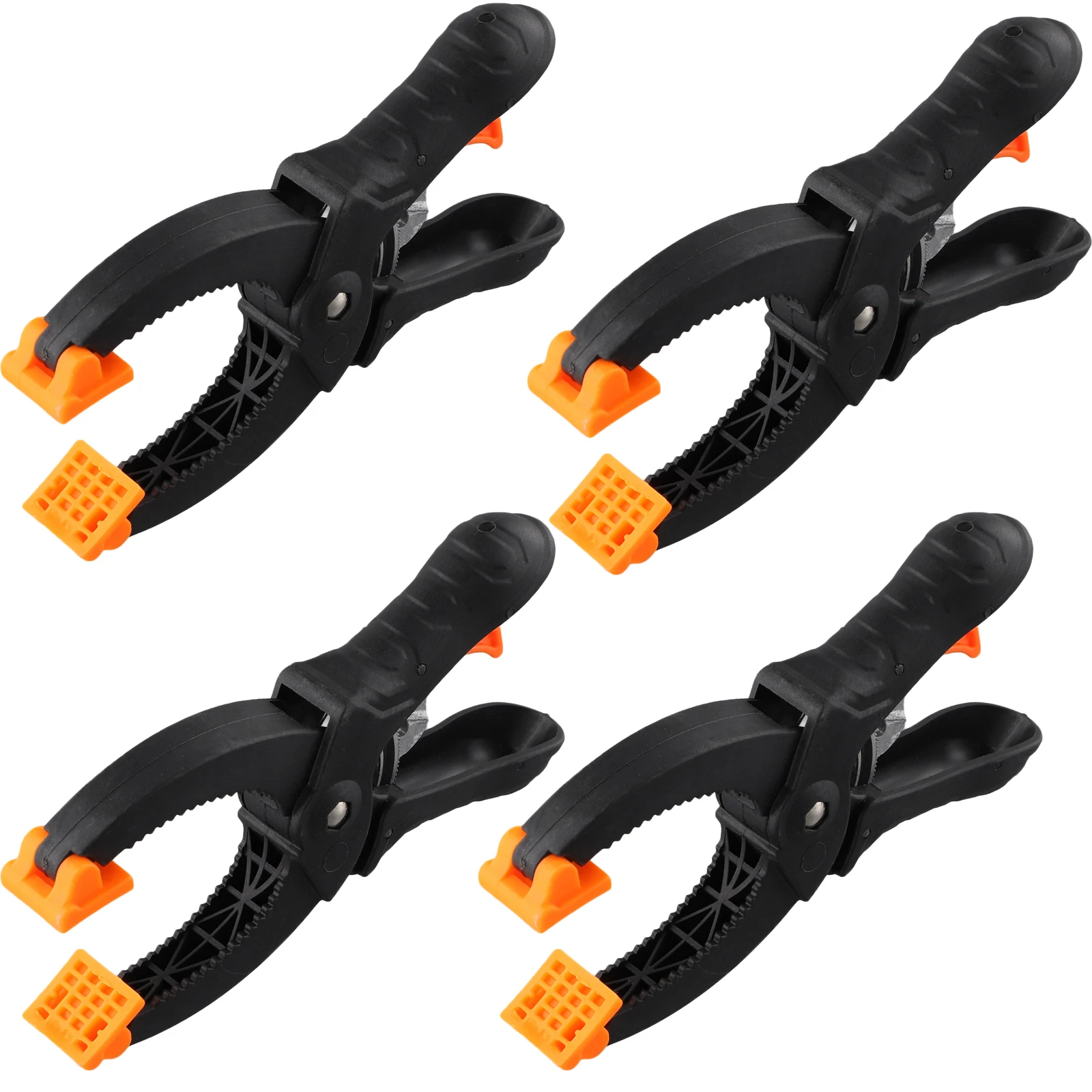 

Набор из 4-х храповых зажимов с двойными поворотными подушечками и регулируемым давлением, предназначенными для зажима различных форм.