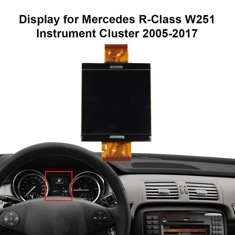 Car Speedometer Dashboard Display For Mercedes Benz ML W164 GL X164 LCD Display Screen Replacement