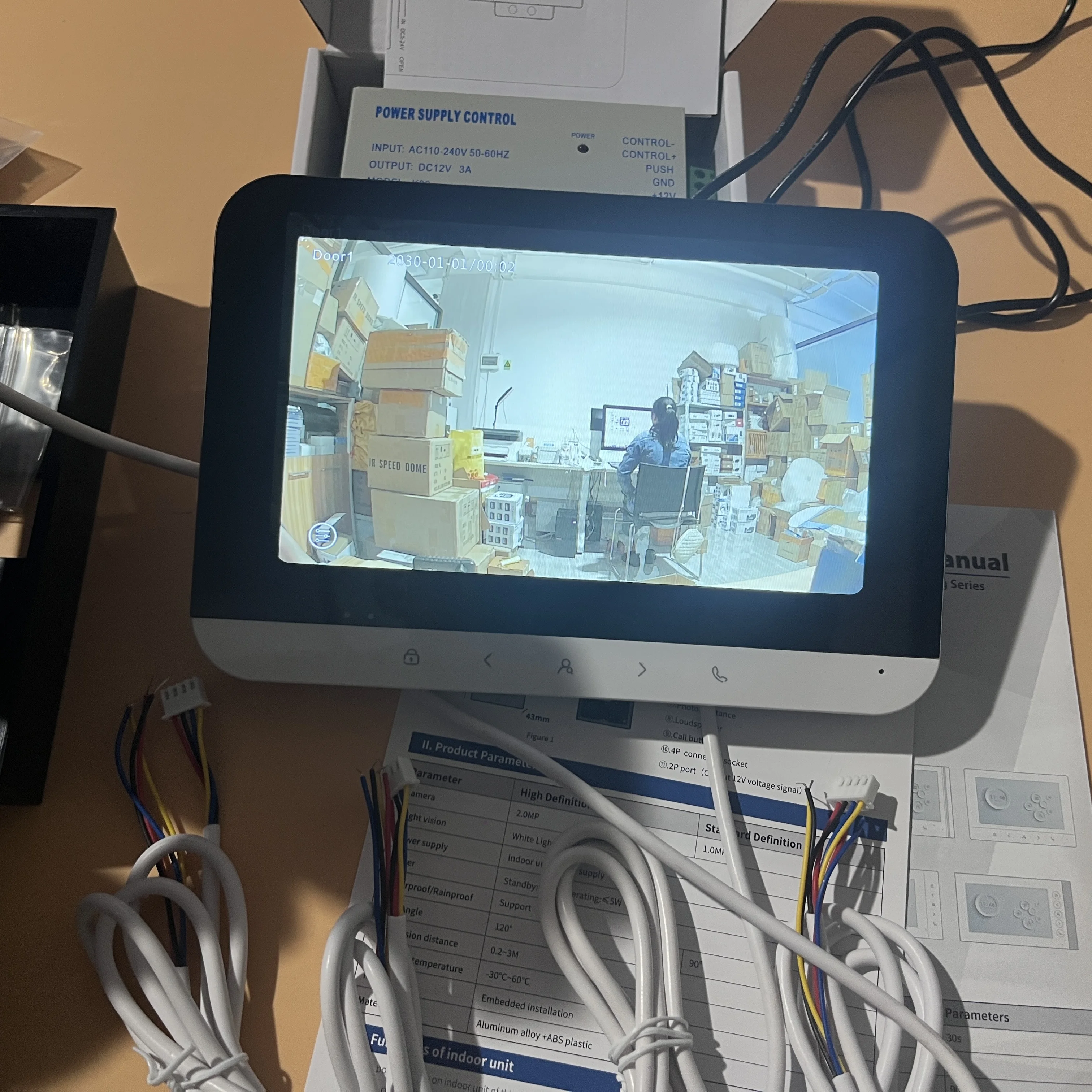 Monitores de 7 pulgadas 2/3/4 sistema de intercomunicación de videoportero para apartamento/familiar timbre gran angular Control de acceso de cámara