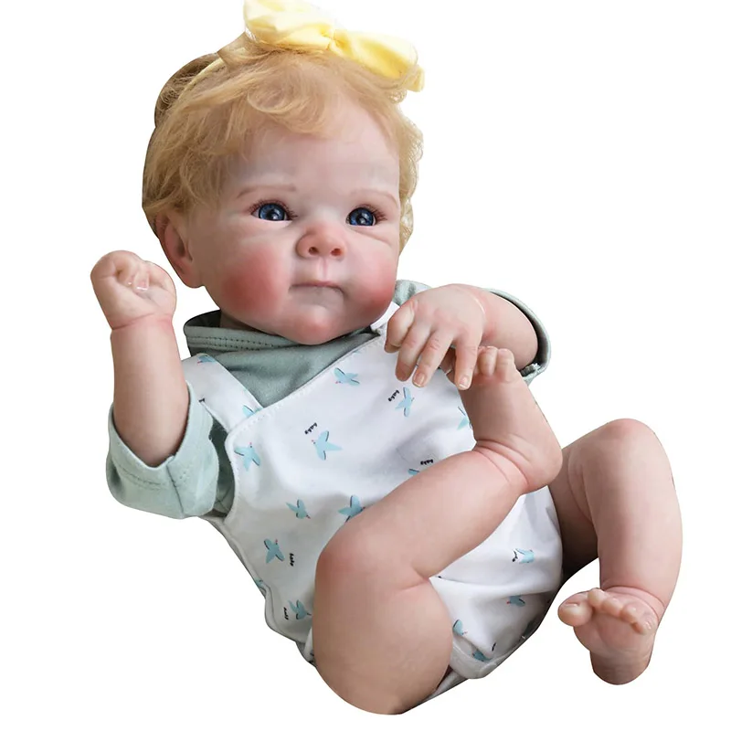 Bettie ผ้านุ่มตุ๊กตาเด็กทารก Reborn ตุ๊กตา 18 นิ้วเหมือนจริง Cuddly Baby หลายชั้นภาพวาด 3D ผิวมือรากผม