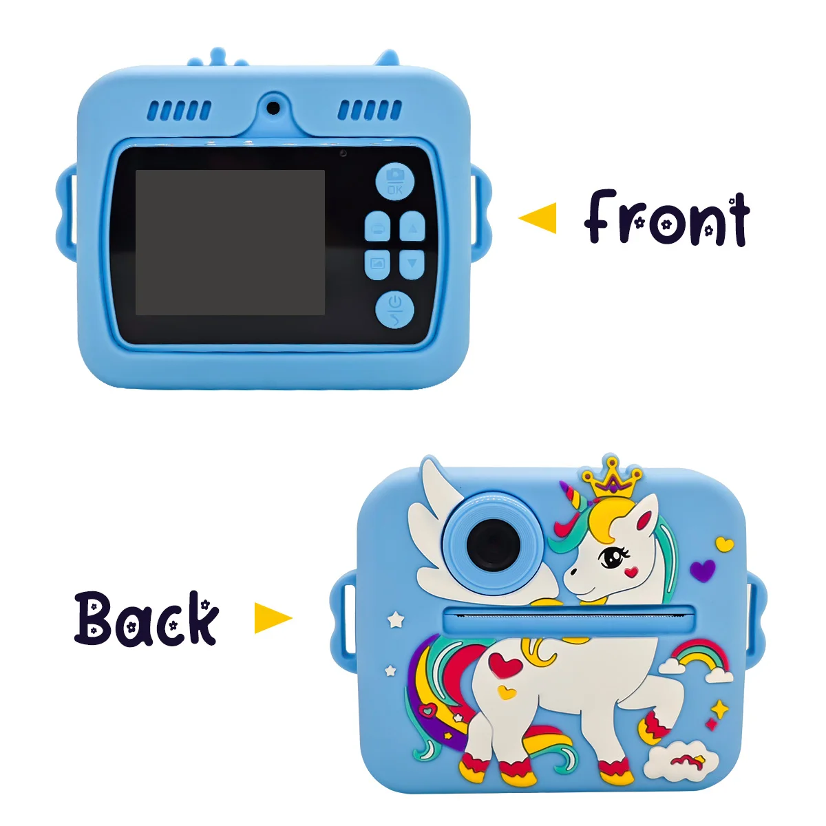 Kids Toys Camera Cute Animal Pattern Digital Camera with Silicone Protect Case for Home Entertainment Camera Memory