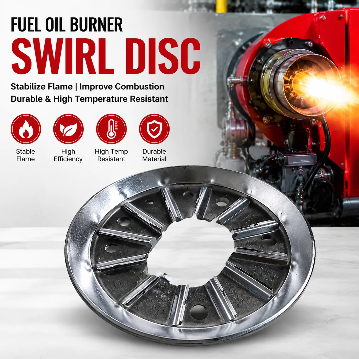 RL & RLS Series RL190 RLS70 Flame Stabilizer Disc Oil Burner Swirl Plate Flame Disc Replacement Parts