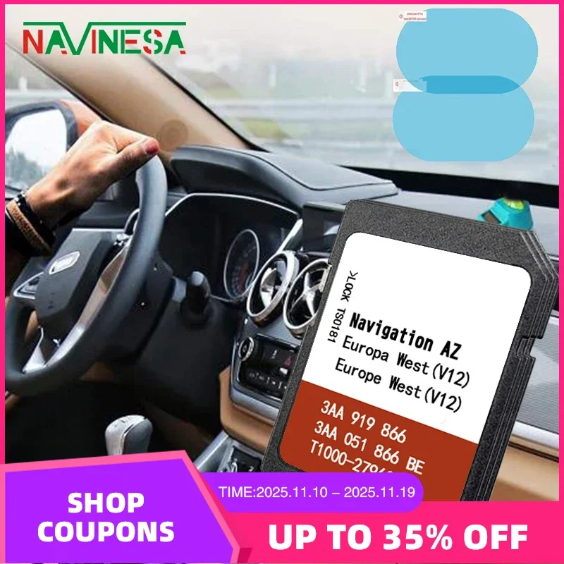 

8GB for VW RNS315 WEST AZ V12 Sat Nav Map Version SD Navigation Europe Version Card