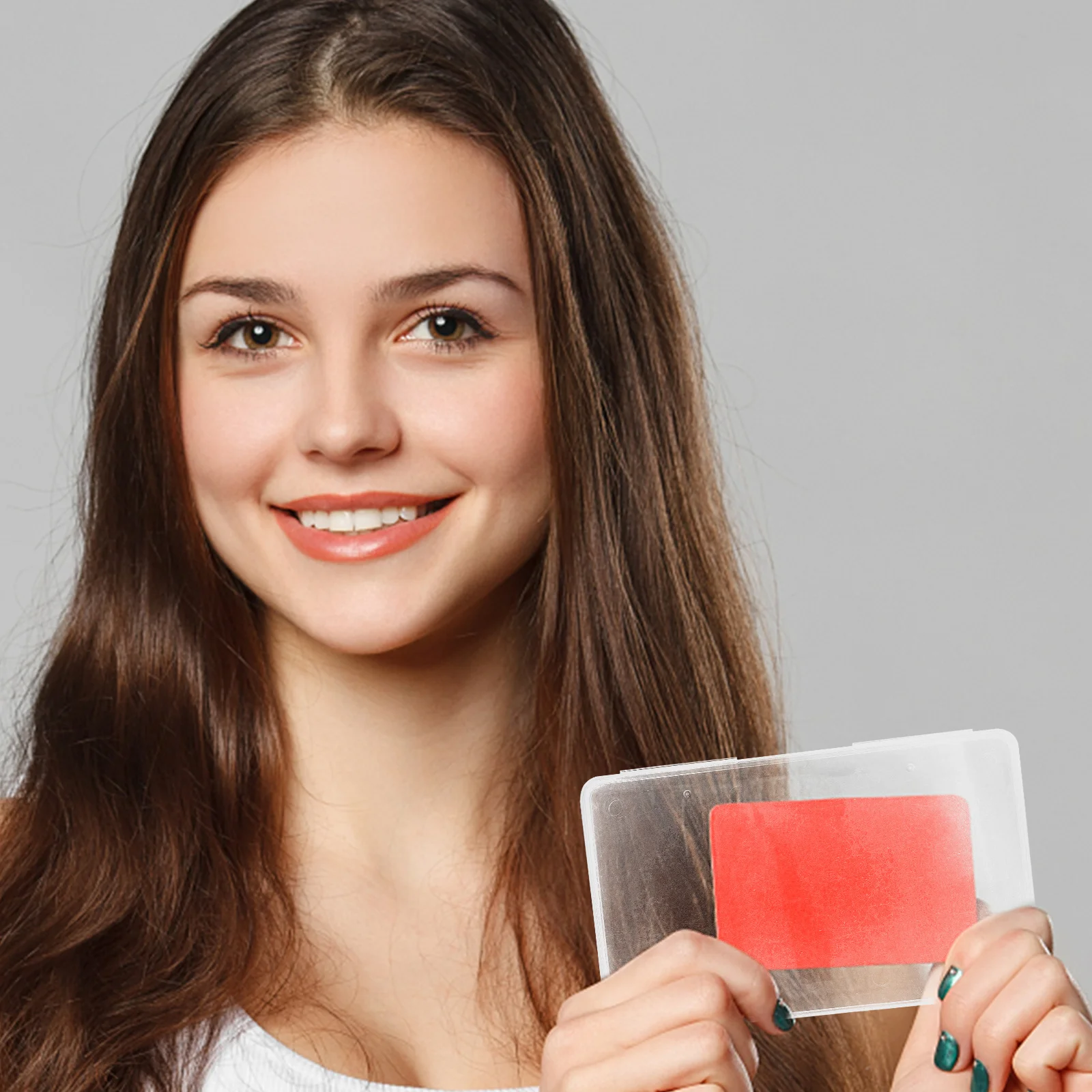 3 قطعة منظم البطاقات صندوق تخزين شفاف عالي الجودة مادة البولي بروبيلين صور الأعمال المحمولة حاوية أظافر المجوهرات