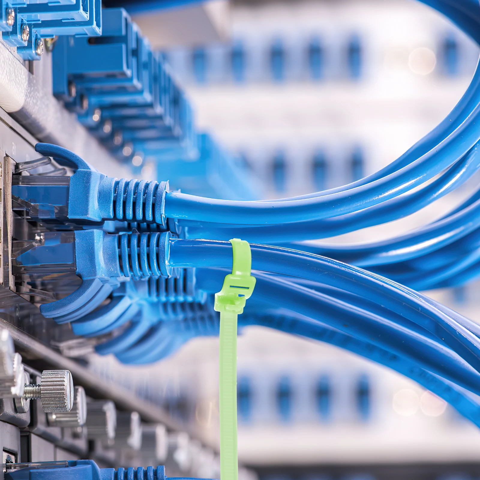 

100 Pcs Ties Plastic Zip Straps ganizer Reusable Heavy Duty Wire Management Cord Ties Office Travel