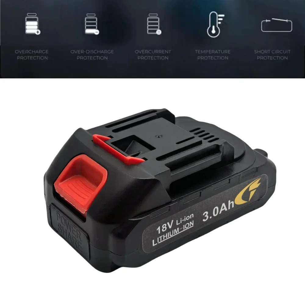 18V 3000mAh/6000mAh/10000mAh vysokotlaká mycí pistole náhradní lithium-iontová baterie do myčky auta - náhled 5