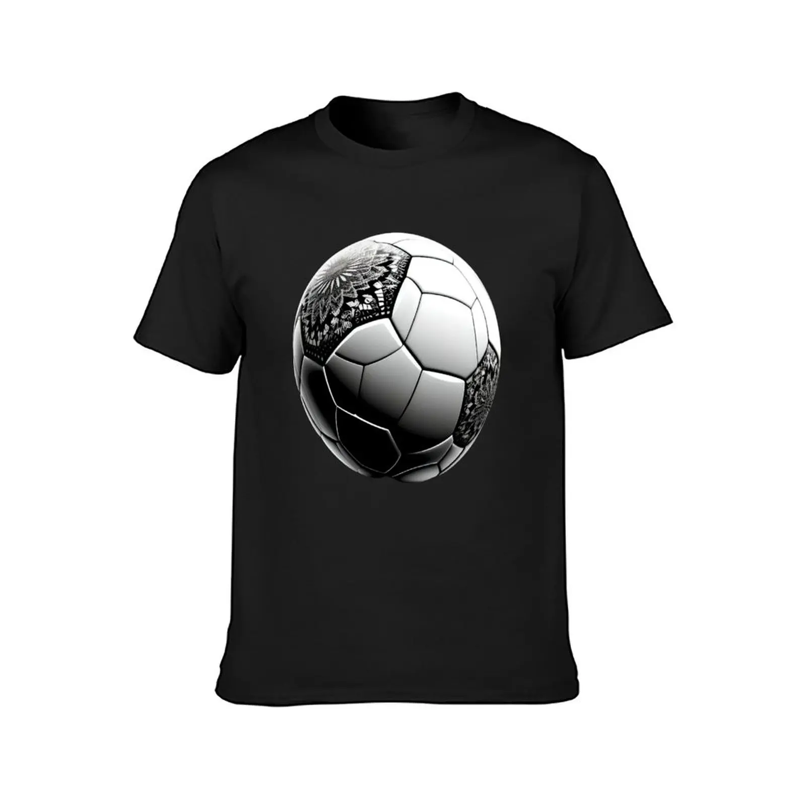 Mandala Soccer Ball T-shirt blacks boys animal print sweat mens t shirt