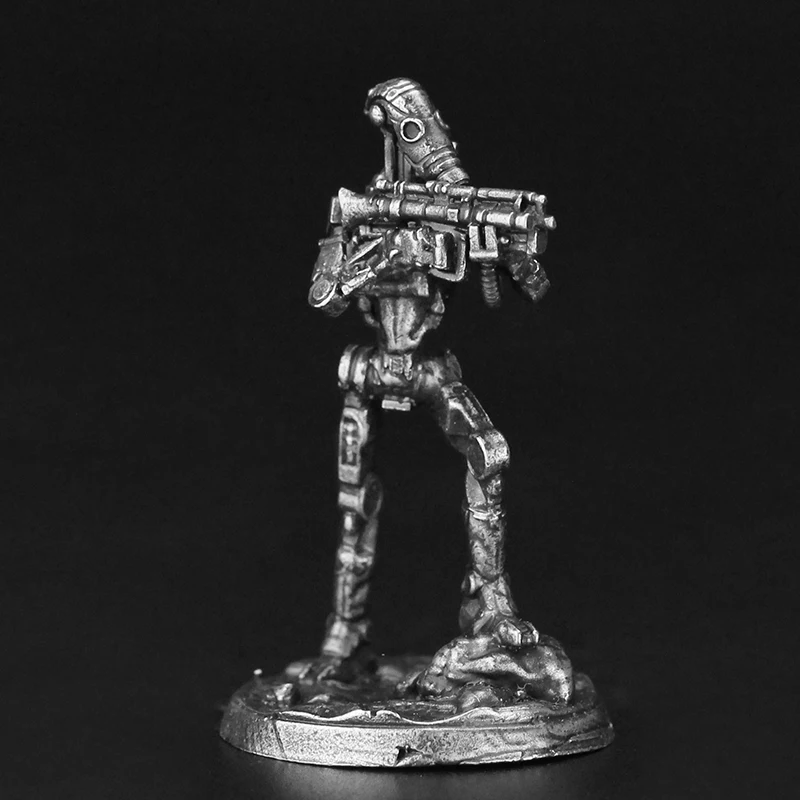 Metal Cupronickel Robot Soldier Model Action Figures Board Game Piece Miniature Ornament Accessories Desktop Car Interior Decor