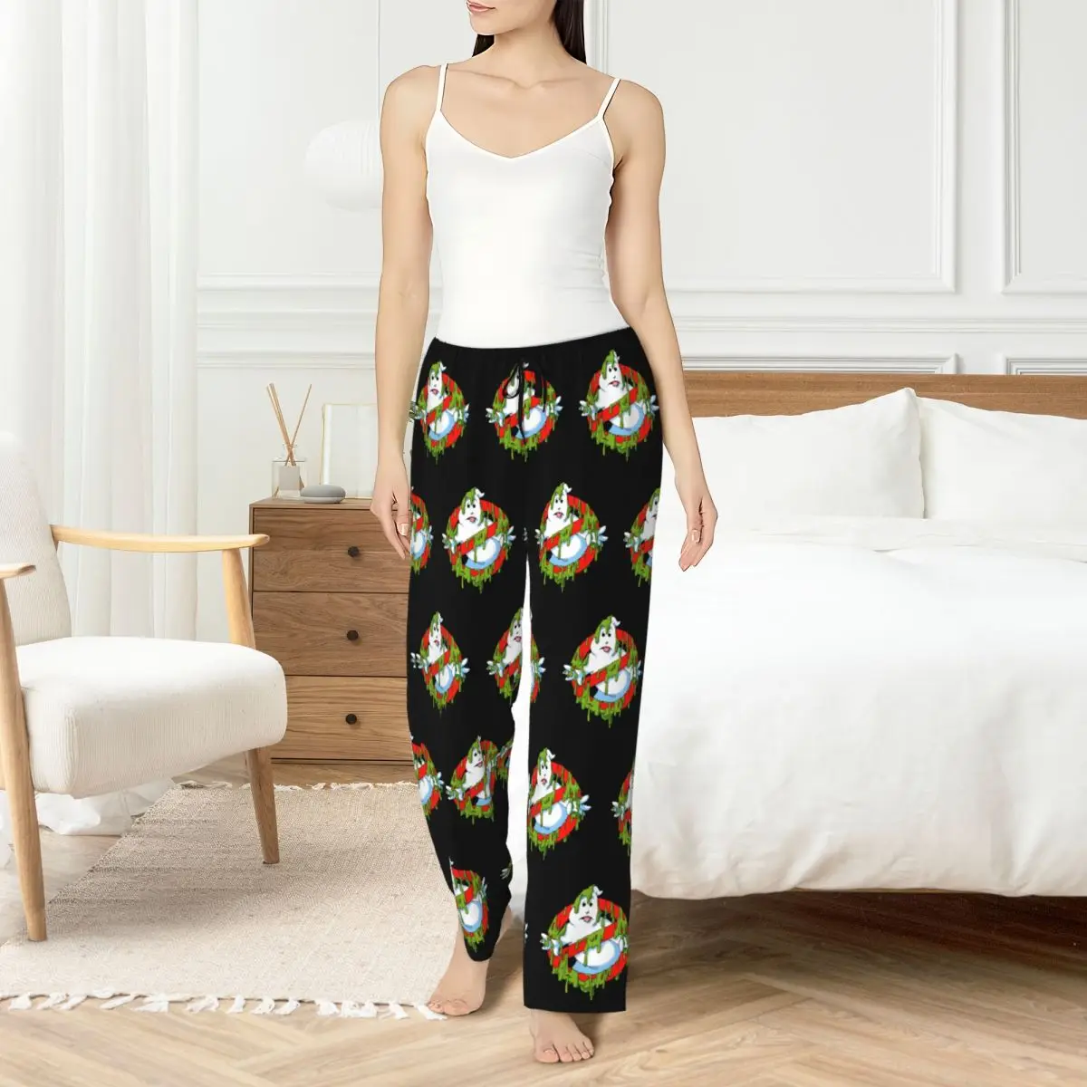 

Custom G-Ghostbusters Pajama Pants Women's Supernatural Comedy Film Sleepwear Lounge Sleep Bottoms Stretch with Pockets