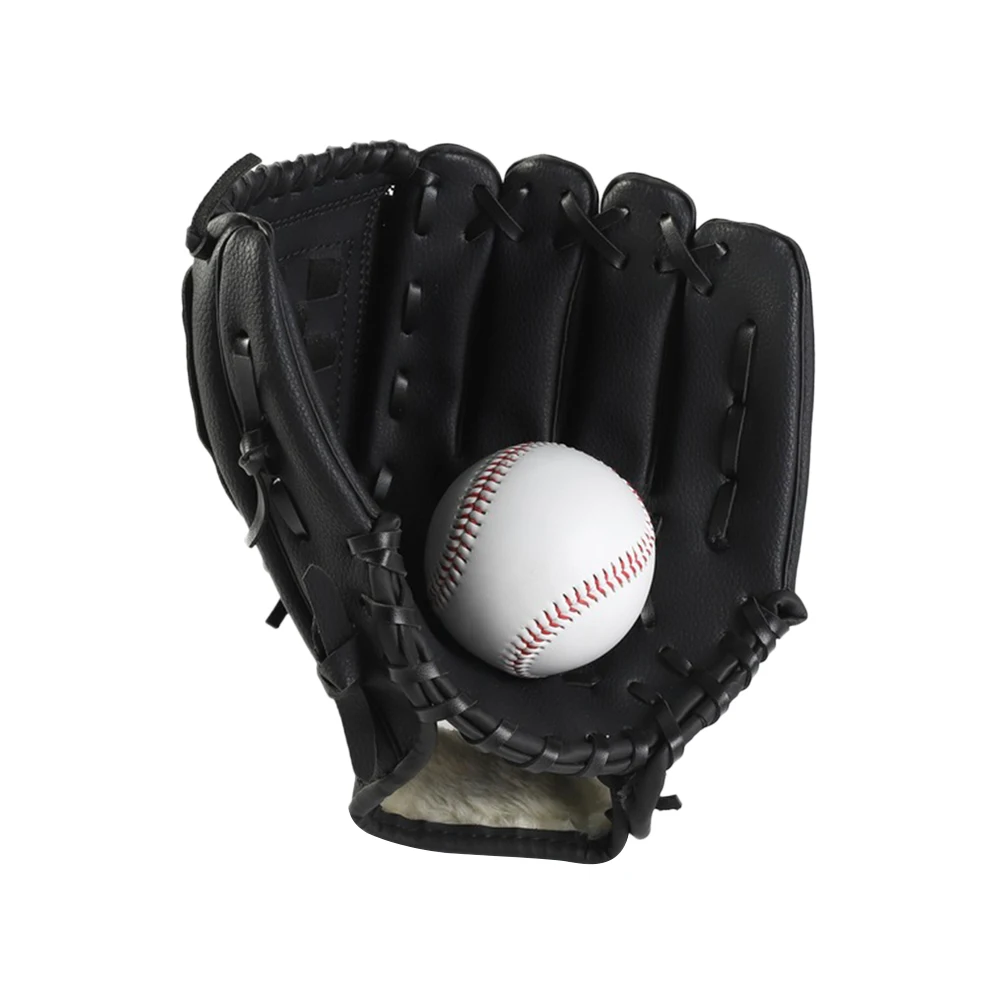 Luva de beisebol 125 polegadas PVC amarelo esquerda H Softball palma extra acolchoada alça ajustável forro falso