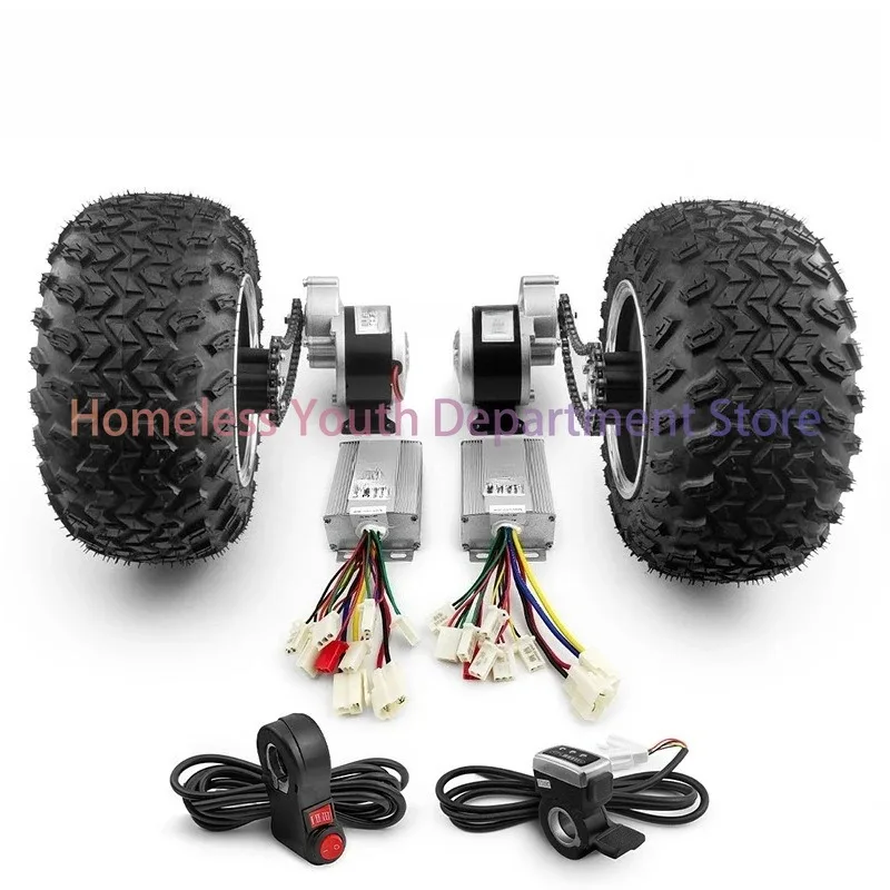 500W dual motor drive 10x6.0-6 wireless electric conversion kit load 200kg beach trolley