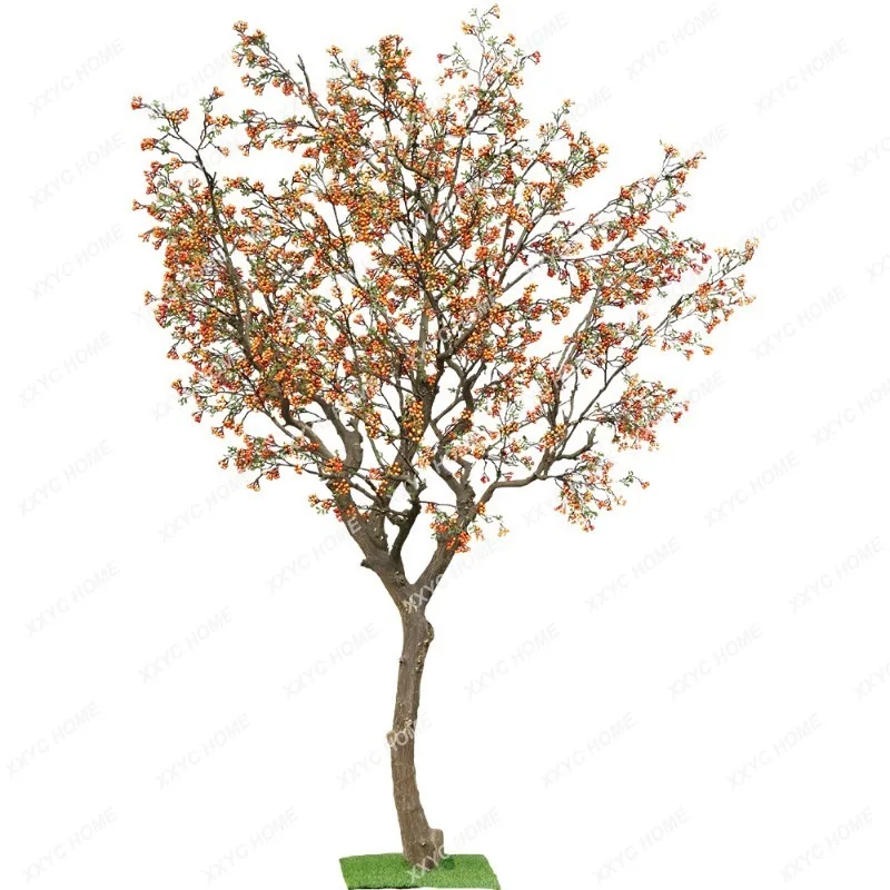 Simulation Berries Tree Indoor Fruit Living Room Fake Trees Floor Ornaments Hollyberry Decorative Tree