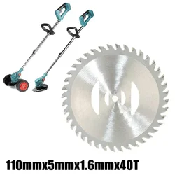 1pc Saw Blade Lawn Mower 4.4'' 40Teeth Wheel Cutting Disc Grass Trimmer Head Cutter Alloy Blade Household Garden Mower Part