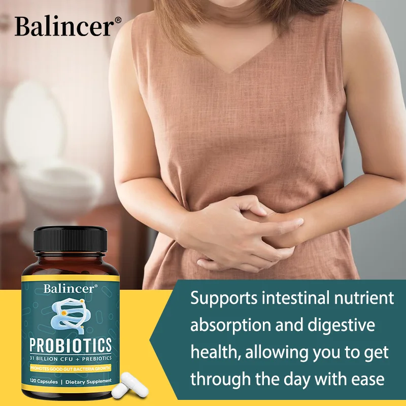 31 Billion CFU Probiotics with Prebiotics, Support Gut Health, Intestinal Flora Balance, Digestive Comfort & Immune Function