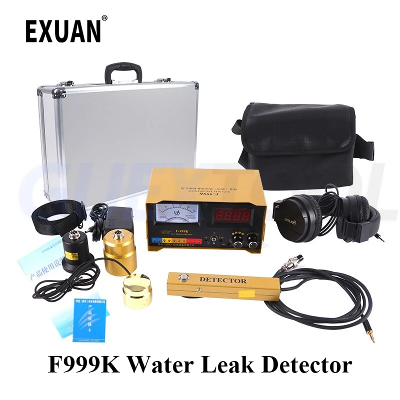 F 999K professionele waterlek detector pijp lek detectie instrument voor waterpijp lekkage vloer verwarming lekdetector ﻿Elektronischer Wasserleckmelder Instrument zur Erkennung von Rohrlecks Für Wasserrohrleckage Leck