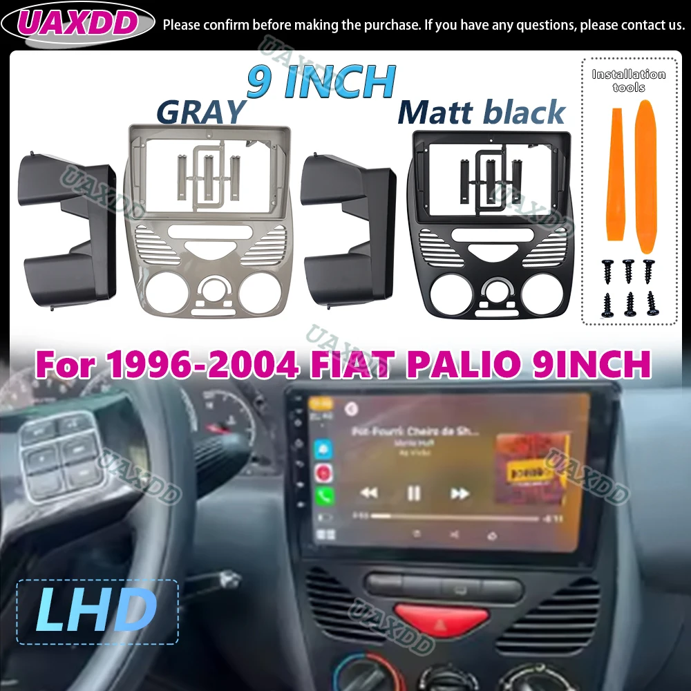 9 Inch Car Radio Bands for FIAT Siena Palio 1996-2004 Android Stereo Frame Player 2Din Main Unit Board Embellishing Panel Fascia