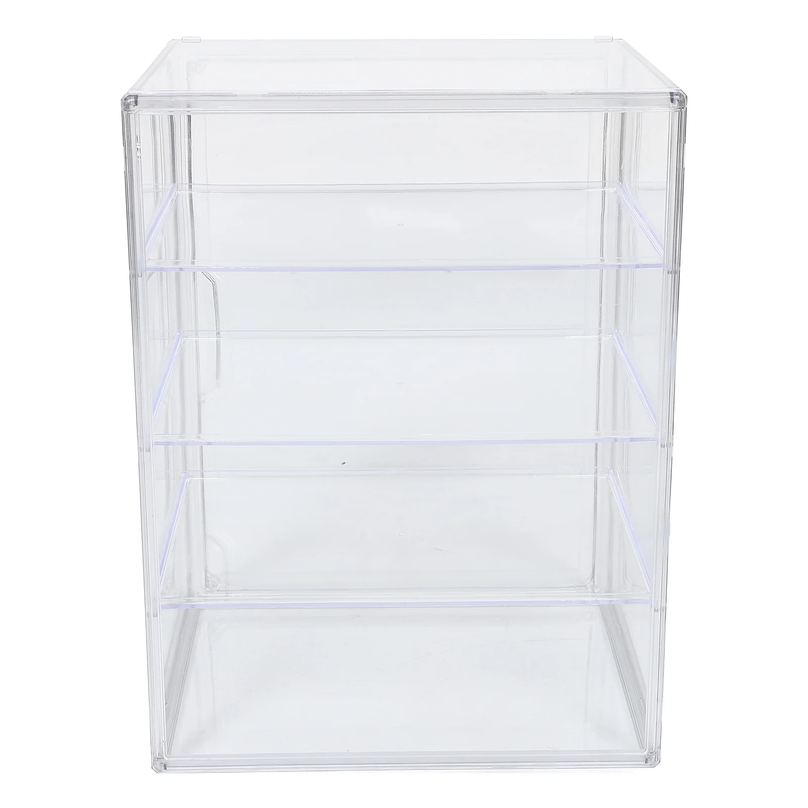

Bread Display Cabinet 4 Layer Adjustable Transparent Magnetic Door Pastry Stand Bakery Tray Food Container Storage Counter Top