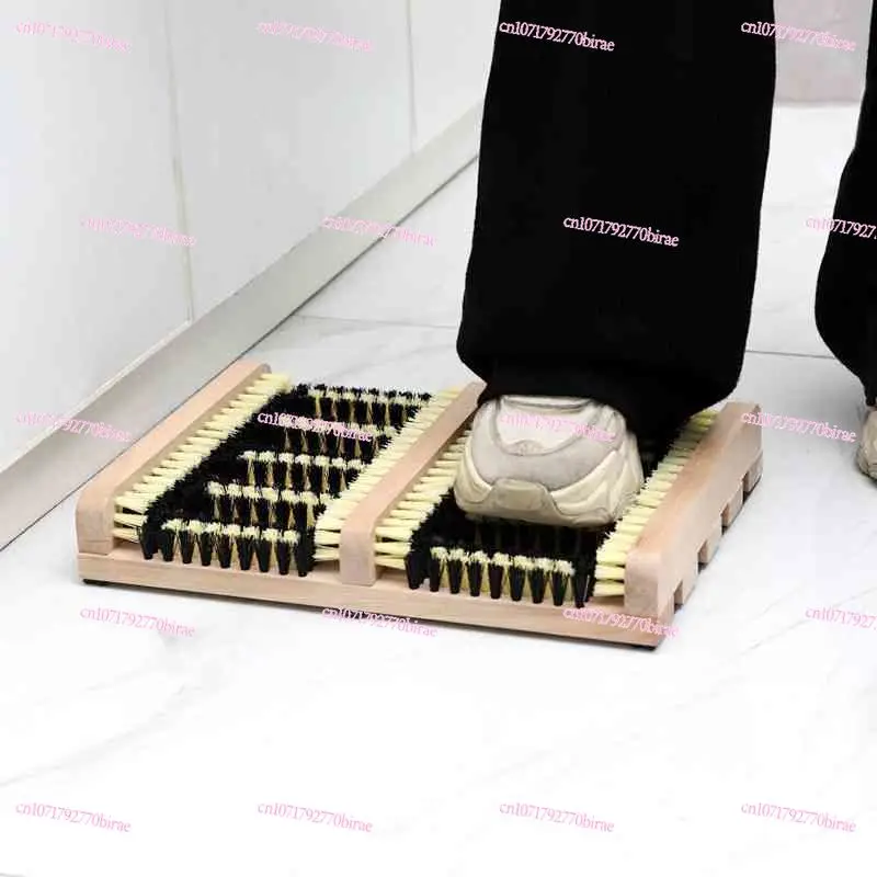 

Household Shoe Shine Brush Sole Lazy Semi-automatic Washing Solid Wood Outdoor Cleaner
