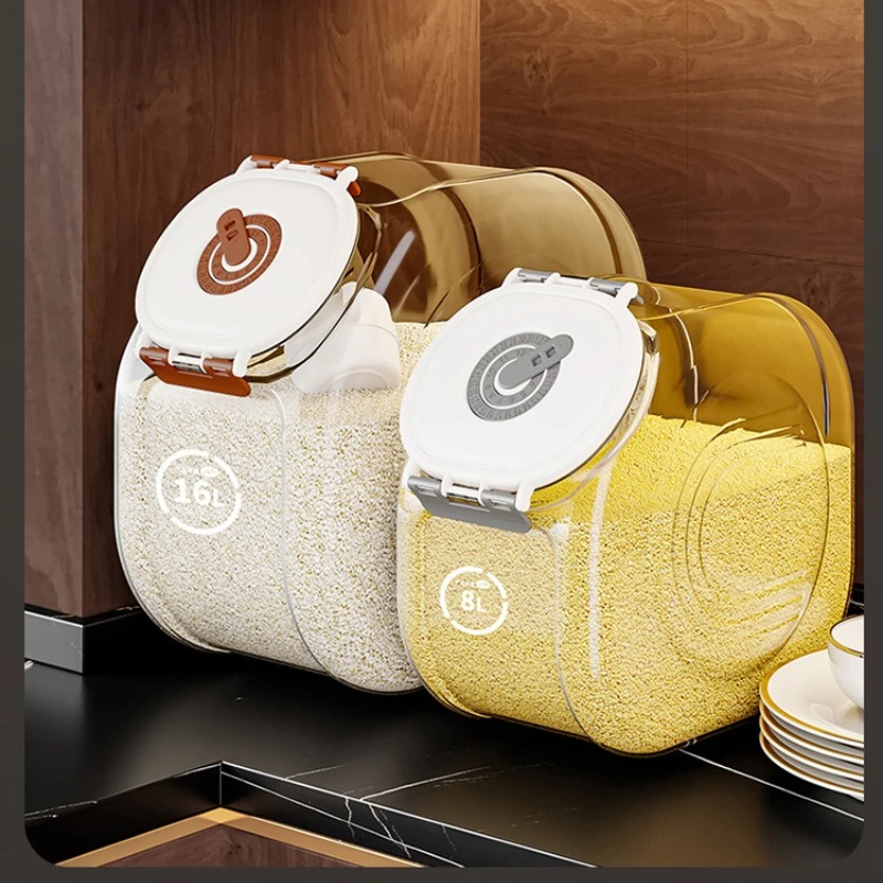 

The Moisture-proof Sealed Rice Bucket Is Suitable for A 5KG Plastic Multi-functional Storage Tank for Coarse Grains and Rice