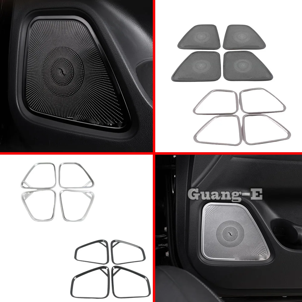 Car Door Detector Inside Audio Speak Sound Cover Ring Circle Lamp Trim For Mitsubishi Outlander 2016 2017 2018 2019 2020 2021