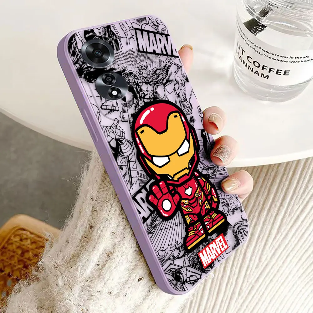 Spider Man Venom Iron Man Cover Phone Case For OPPO A98 A93 A92 A91 A78 A74 A60 A57 A54 A53S A38 A17 A16K A15 Case Funda Shell