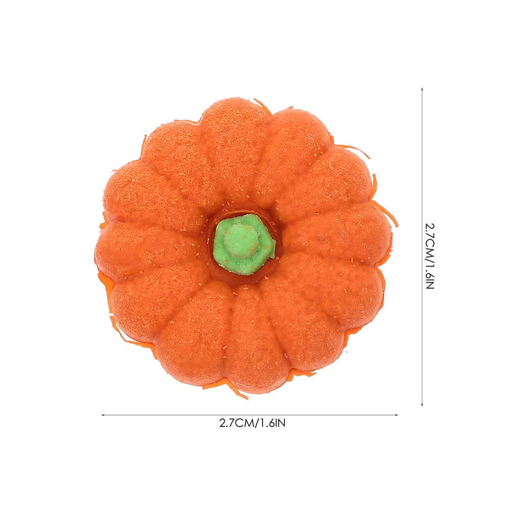 20 Pcs Halloween Simulated Food Pumpkin Eraser Portable Drawing Erasers Bulk Play 28X27CM Cute For Orange Cartoon Child