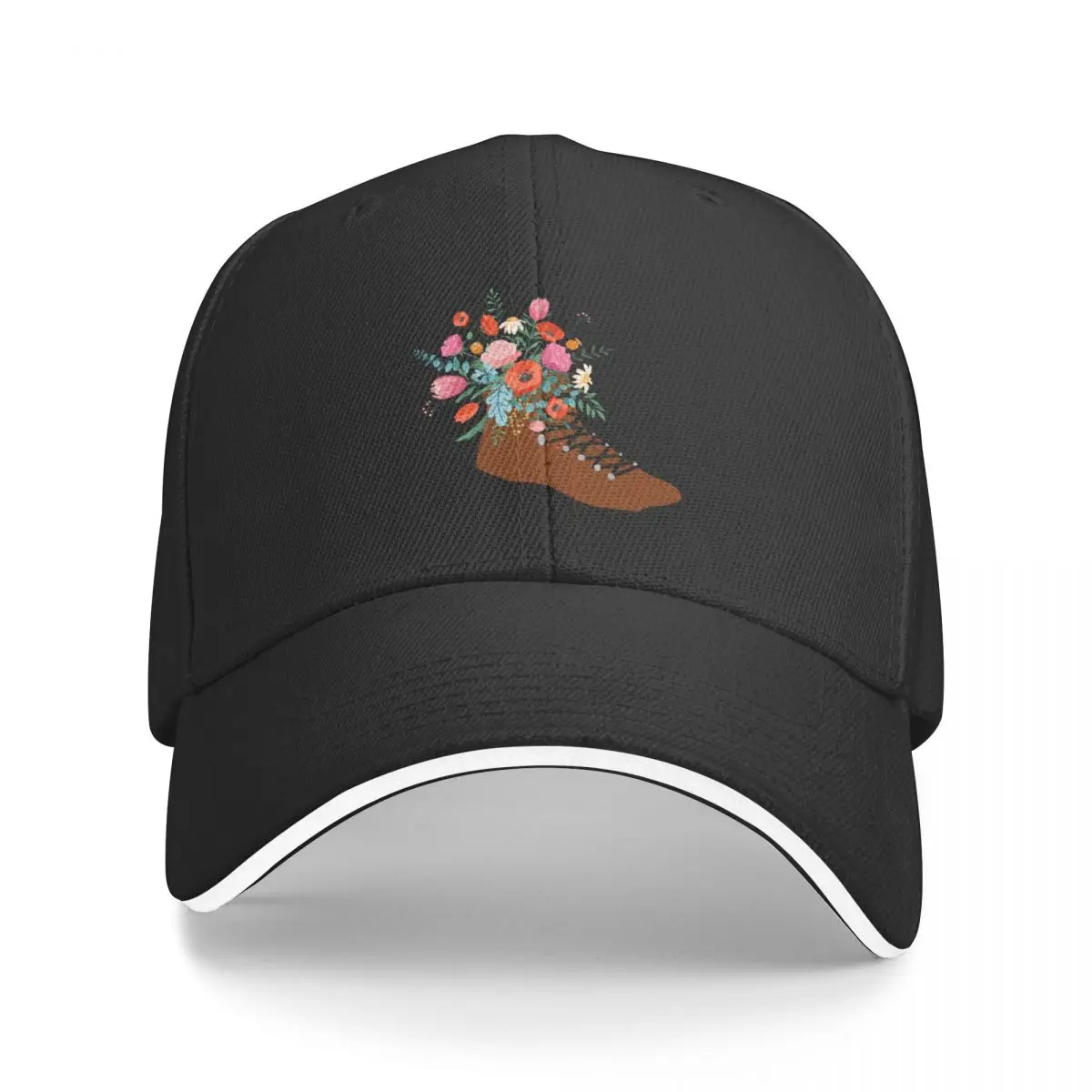 Floral Hiking Boots gift idea Baseball Cap Rugby Snapback Cap Men Hats Women's