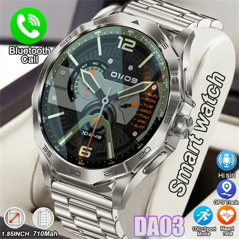 

Smart Watch Heart Rate BT Calling 1.85 Inch Screen 710Mah Battery IP67 Waterproof Voice Assistant Men Sports Smartwatch2024