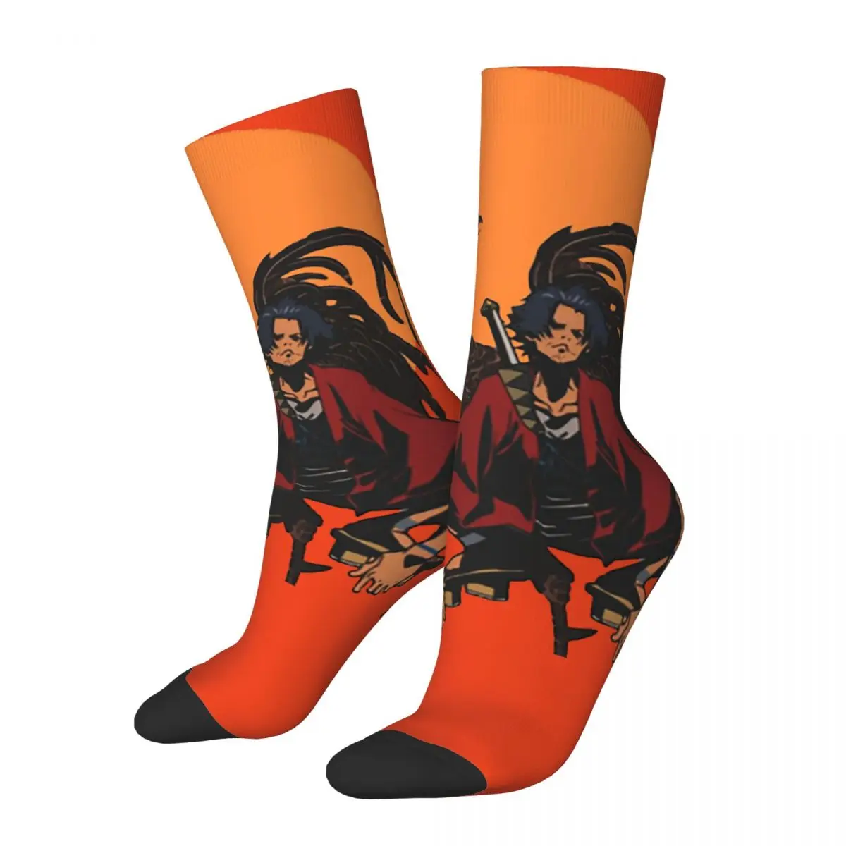 Hip Hop Retro Mugen Spread Crazy Men's compression Socks Unisex Samurai Champloo Anime Harajuku Seamless Printed  Crew Sock