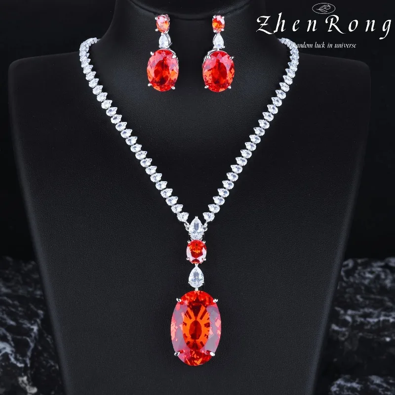 

Роскошный комплект Fanta Paparacha с бриллиантами, платье-цепочка, серьги-гвоздики для ужина, свадебные украшения, кольцо, цветной набор сокровищ