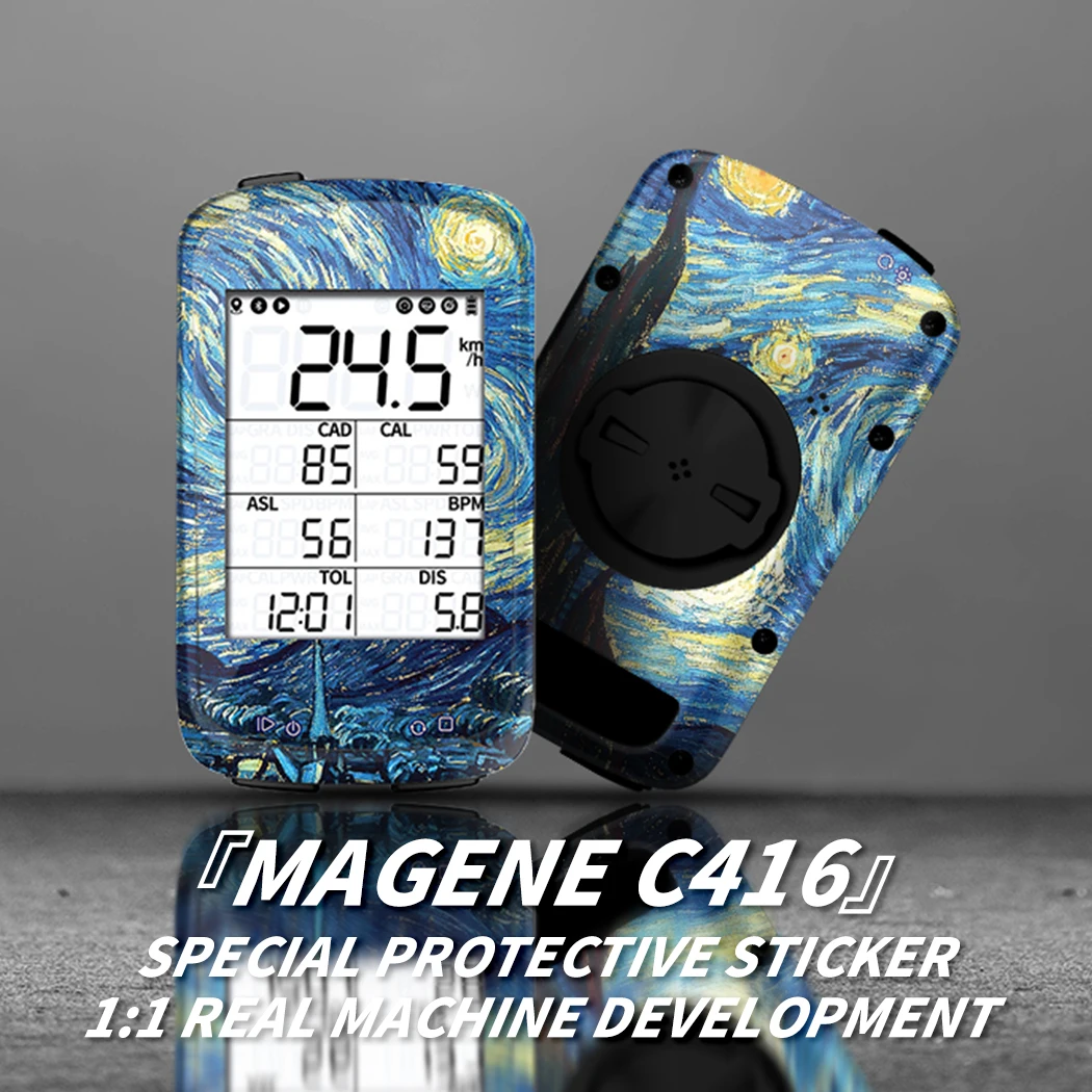 

Для Magene C416 велосипедный компьютер, меняющие цвет наклейки, водонепроницаемая пленка, защитные наклейки для велосипедного одометра