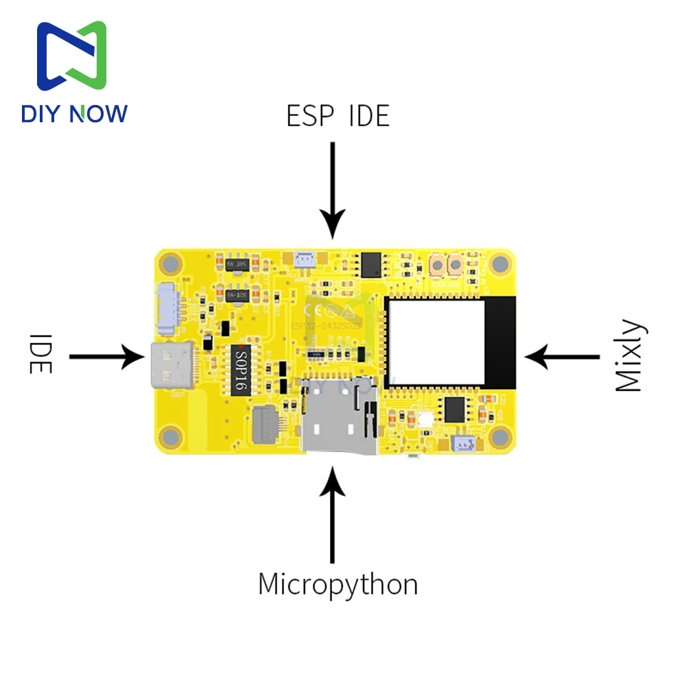 Placa de desenvolvimento ESP32 WIFI e Bluetooth com display inteligente de 2,2 polegadas Controlador ESP32-D0WDQ6 suporta aplicações IoT para Arduino