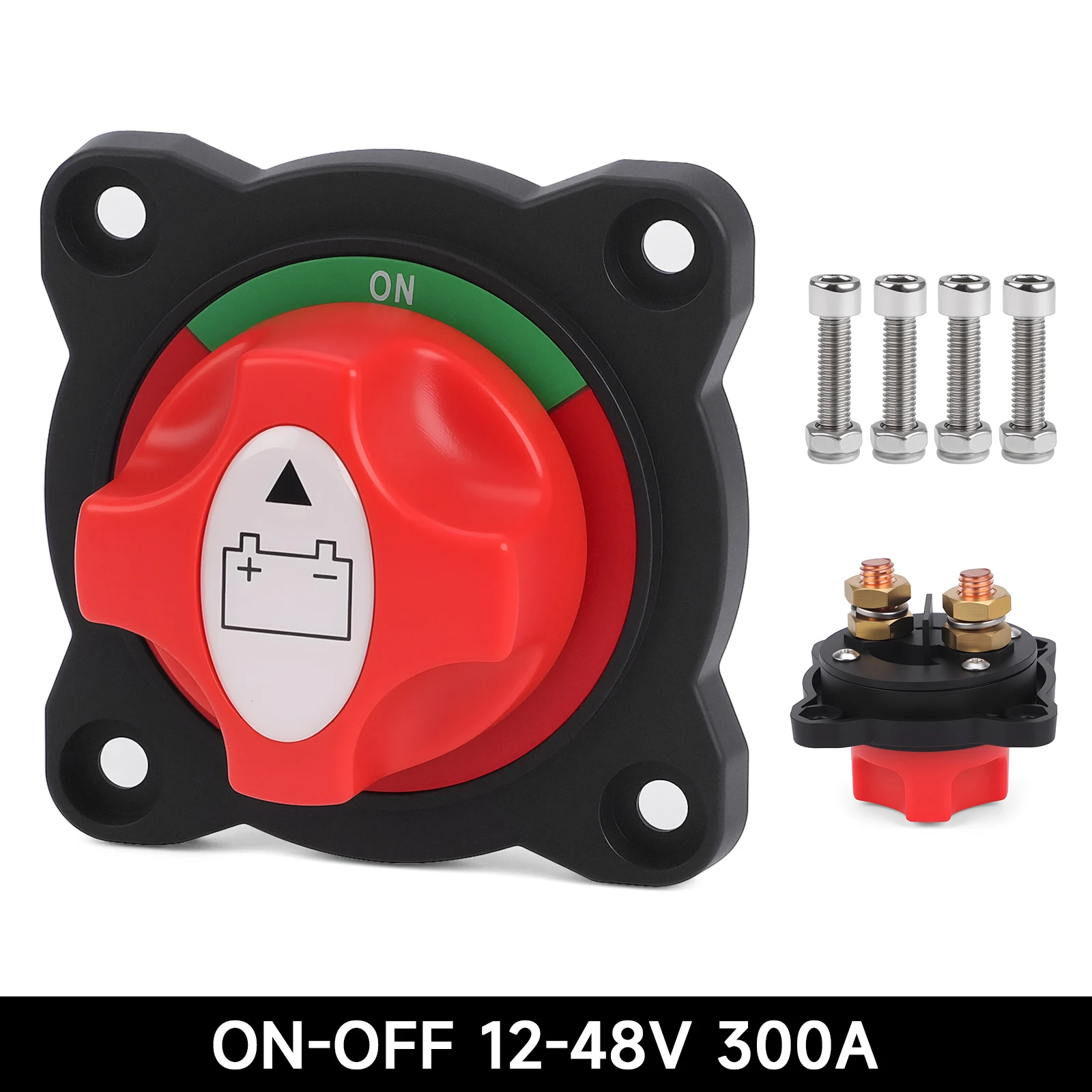 Nouveau 12-48V M10 interrupteur de déconnexion de batterie de voiture 2 positions 300A interrupteur de batterie Marine interrupteur de coupure de batterie en cuivre pour camion de bateau