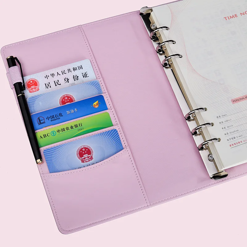 Macaron A6 Budget Binder Money Saving Wallet Notebook Planner Cash Organiser Envelopes Writing Notebook School Office Supplies