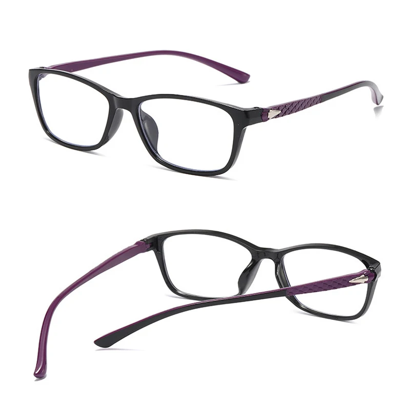 Gafas de lectura ultraligeras antiluz azul, gafas de presbicia de negocios de montura completa de alta definición, dioptrías Unisex + 1,0 a + 4,0