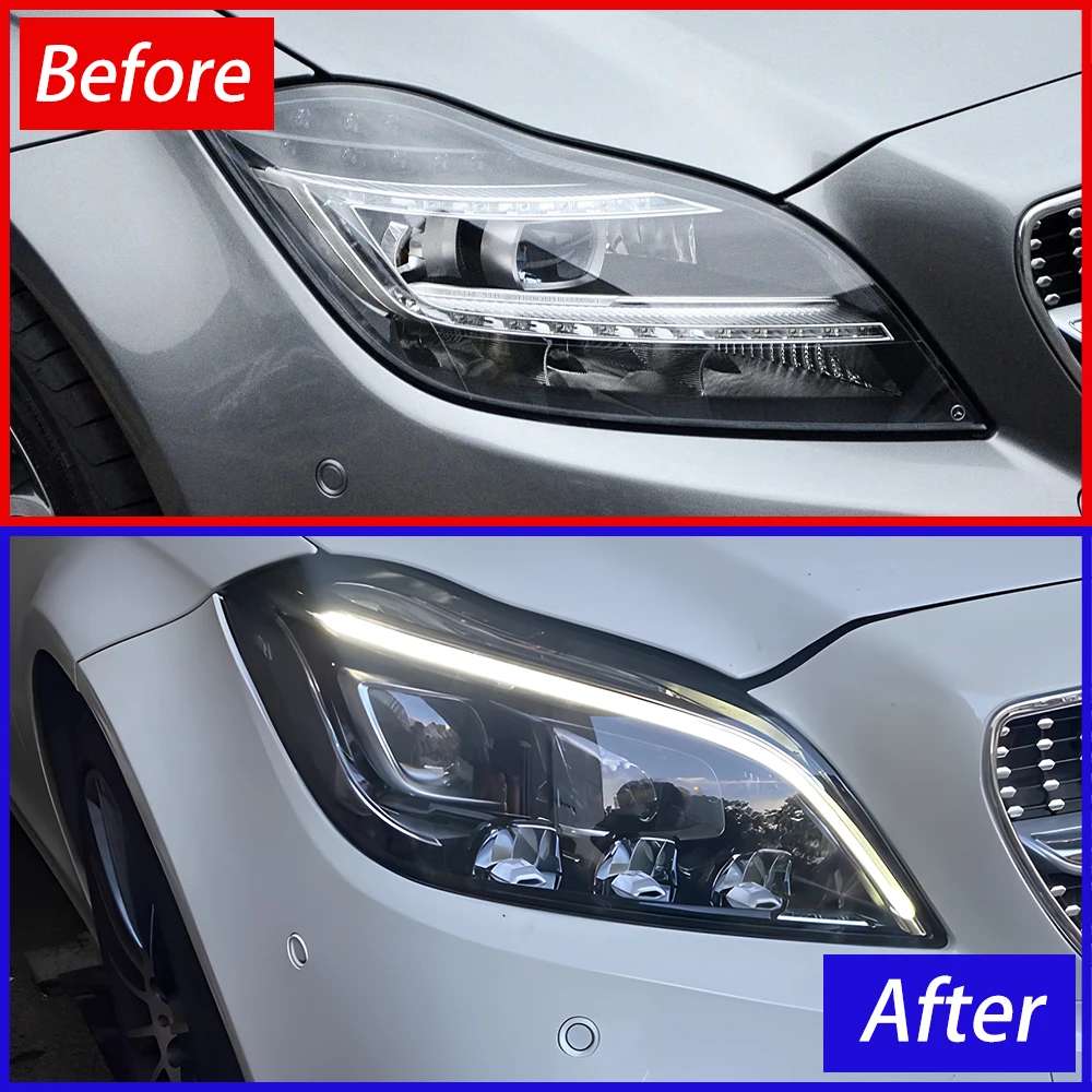 LED Projector Lens Headlights Assembly Plug and Play Upgrade Car Front Lamp for Benz CLS W218 2012-2017 Auto Accessories Tool